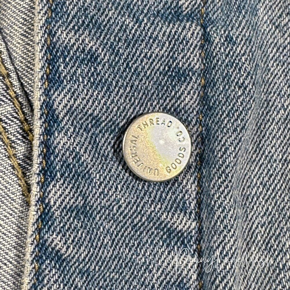 Universal Thread Embroidered Denim Jean Jacket - Picture 10 of 14